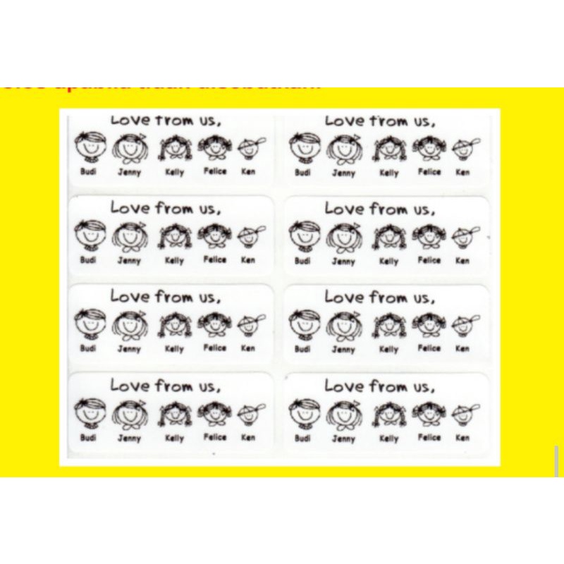

Label Nama Import Waterproof "PUTIH POLOS" Uk.L.