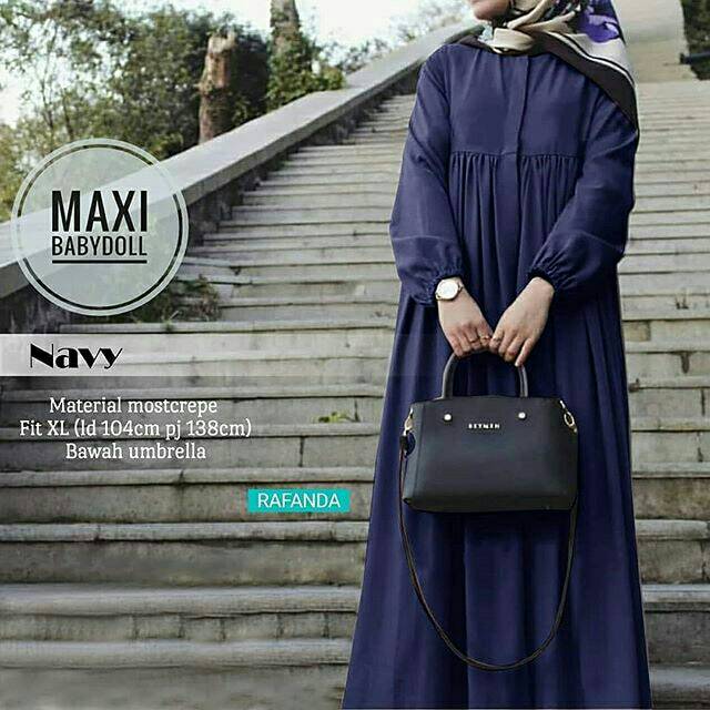 Maxi Babydoll, DRESS MUSLIM, baju wanita, baju gamis, dress, gamis, Baju gamis, fashion wanita