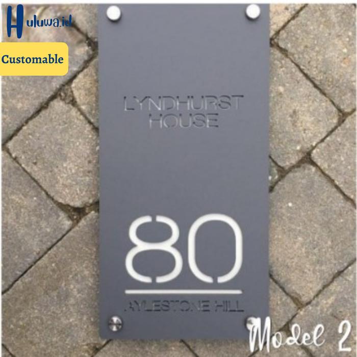 Nomor Rumah Acrylic Alamat / Alamat Cafe Cantik / Premium / Custom