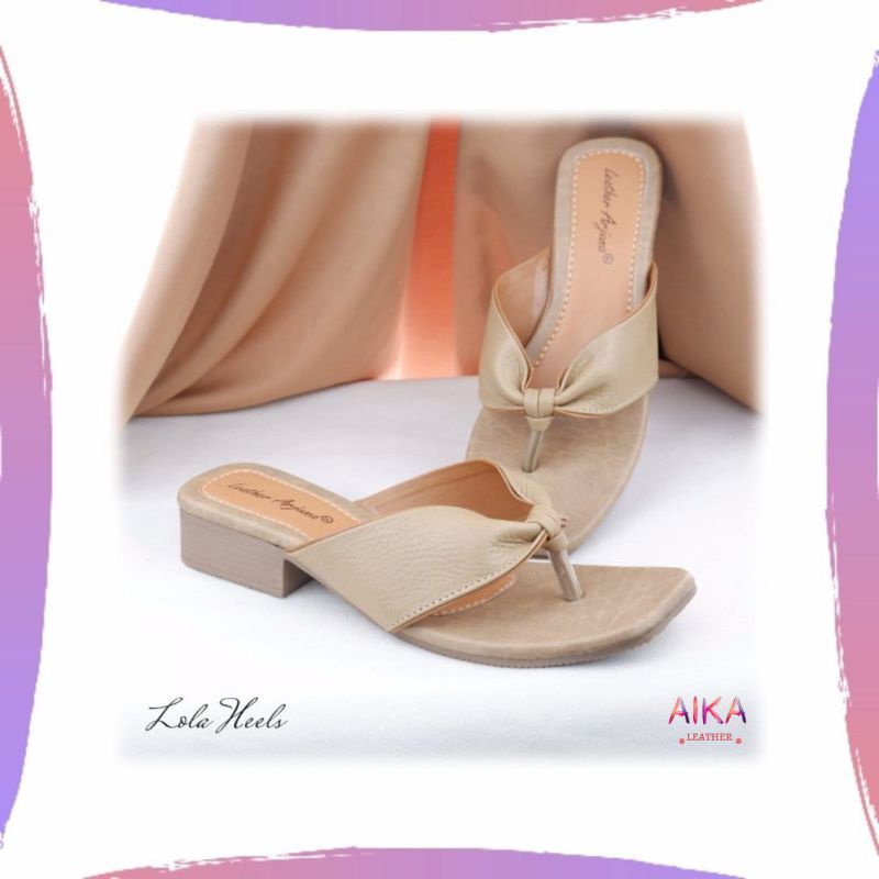Lola Heels Wanita Kulit Asli