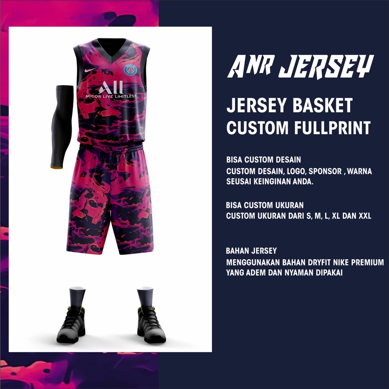 Jersey Basket Custom Full Printing