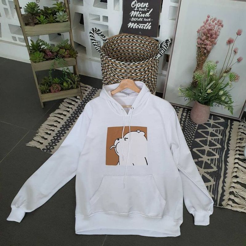 CUTE BEAR HOODIE couple sweatshirt terbaru/trendy/murah/bahan fleece