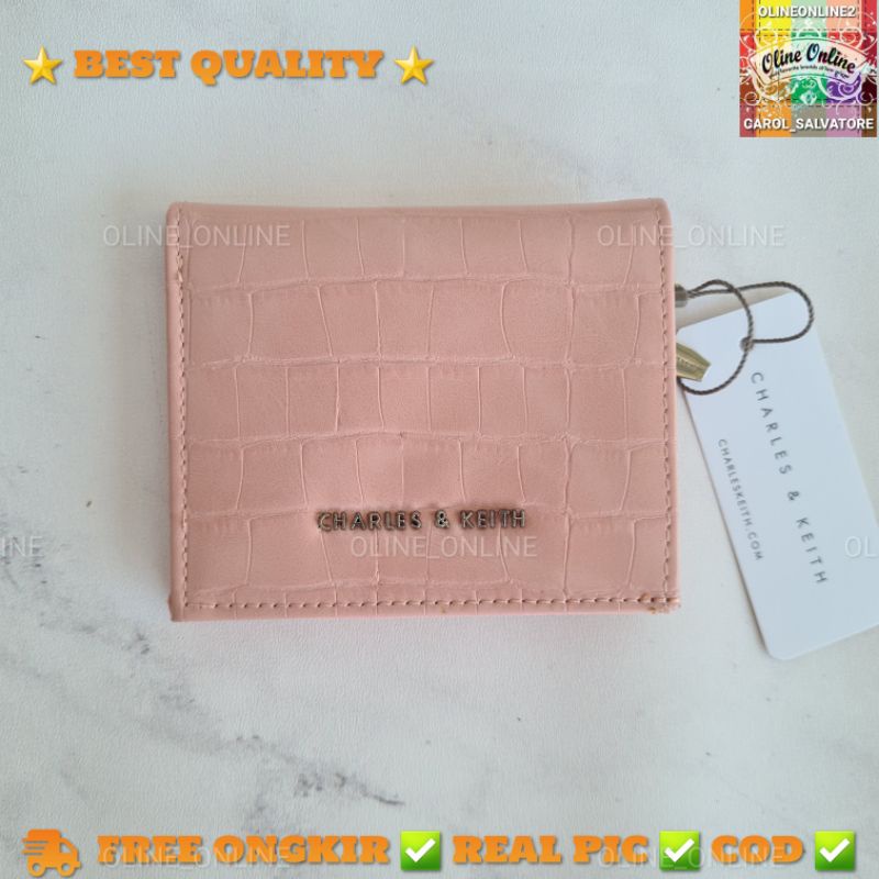 dompet vintage multi croco color ck wanita cnk bifold lipat dua tipis kecil mini and small size