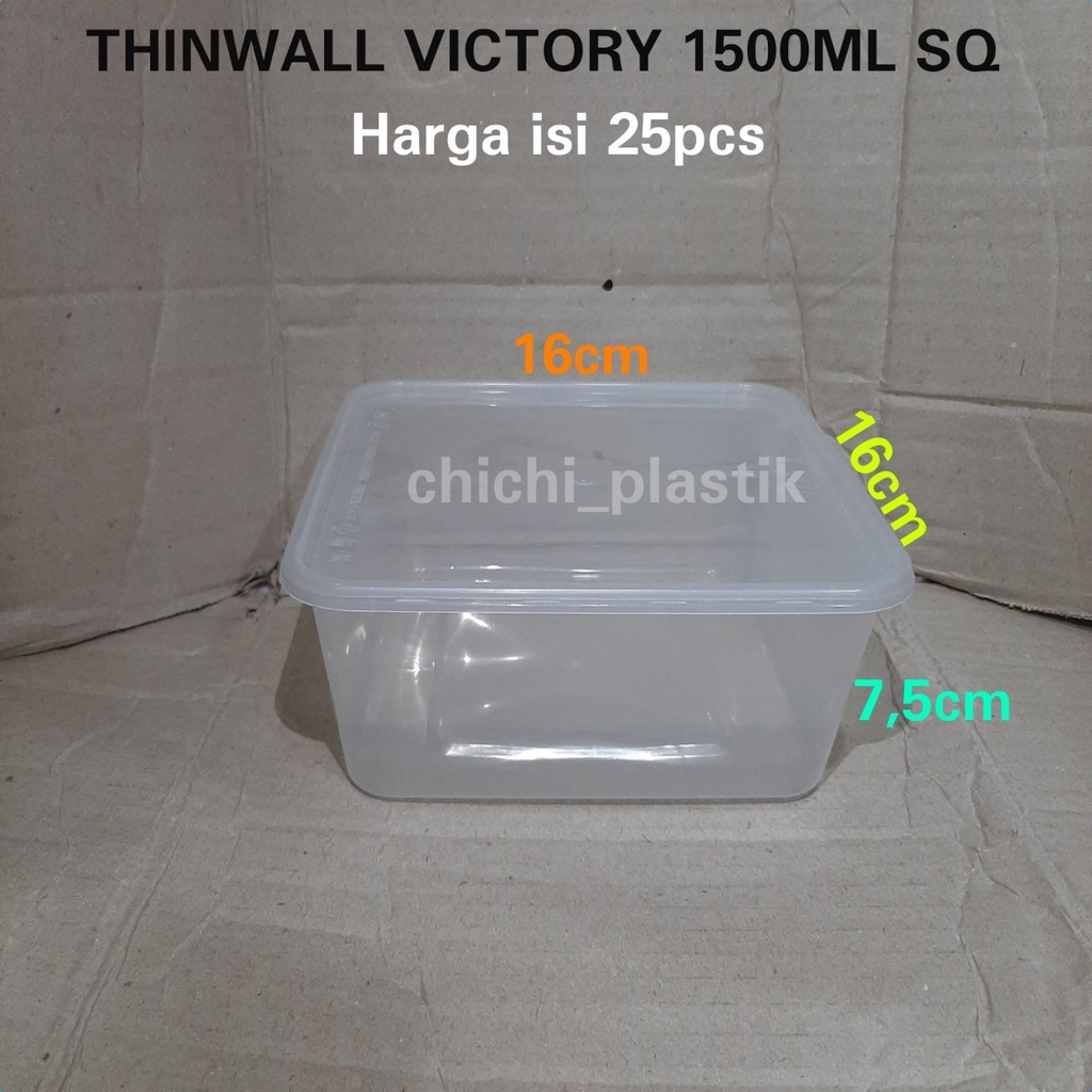 Thinwall food container 1500ml / Kotak Makan Bening / Mangkok plastik / Mangkok Bening