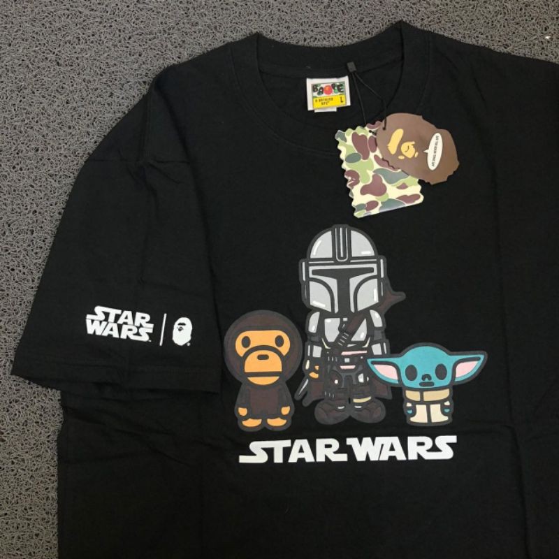 KAOS BAPE X STAR WARS CASUAL HYPE FASHION PRIA