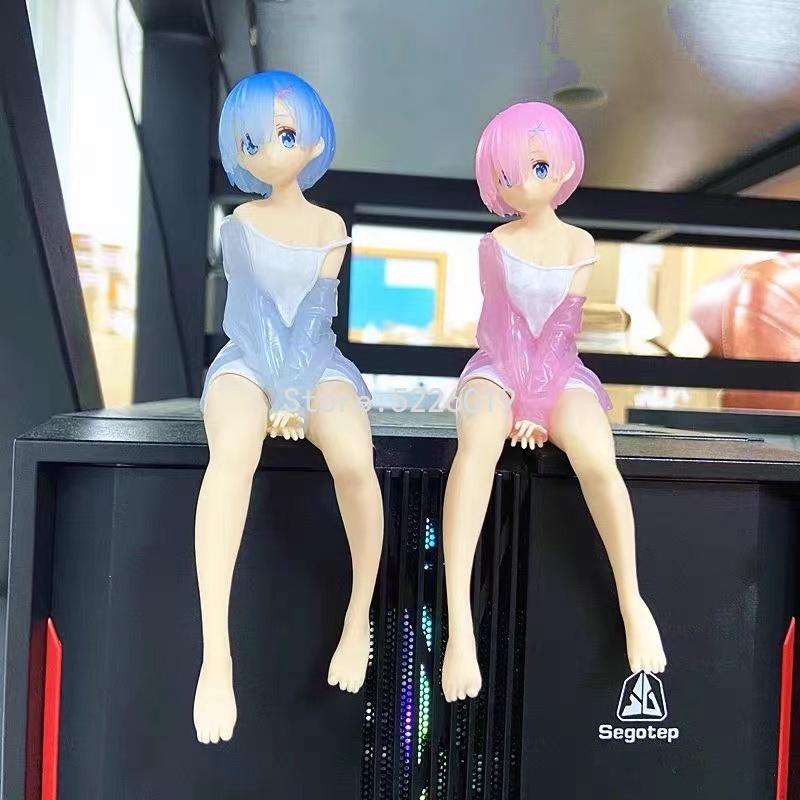 Action Figure Anime Perempuan Cantik Piyama Ramrem Untuk Dekorasi Interior Mobil