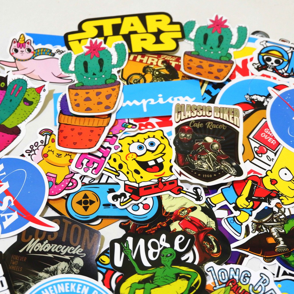 30 PCS STIKER STICKER PACK RANDOM SERIES- STICKER TUMBLR MOTOR JOURNAL