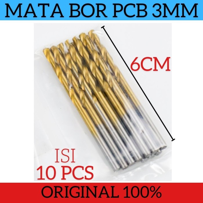 Isi 10 Pcs Mata Bor Besi Kayu PCB Ukuran 3.0mm 3 mm 3mm Drill Bit