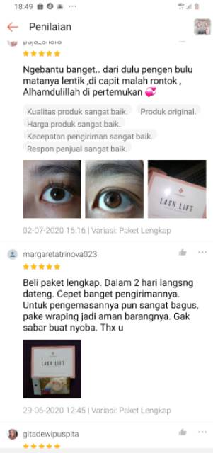 PAKET LASHLIFT / PAKET KERITING BULUMATA