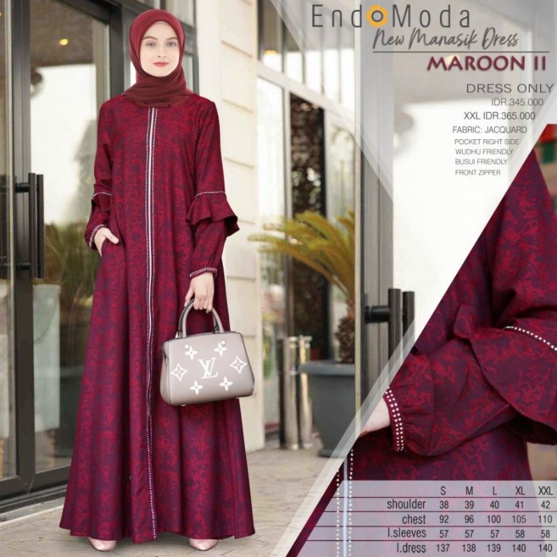 Gamis muslimah endomoda new manasik dress