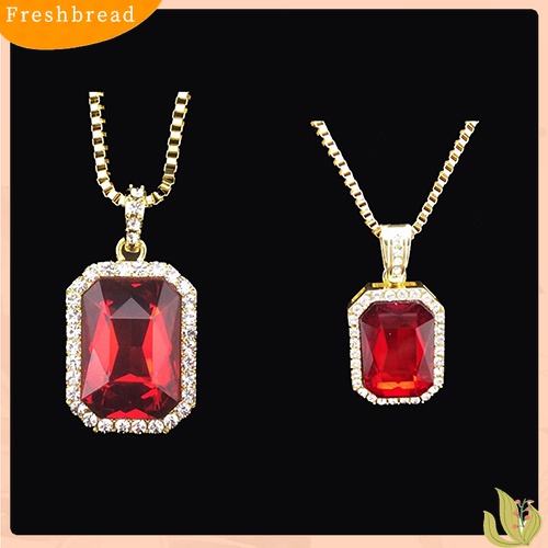 Terlaris Men's Fashion Jewelry Cool Hip Hop Box Chain Octagon Square Pendant Charm Necklace