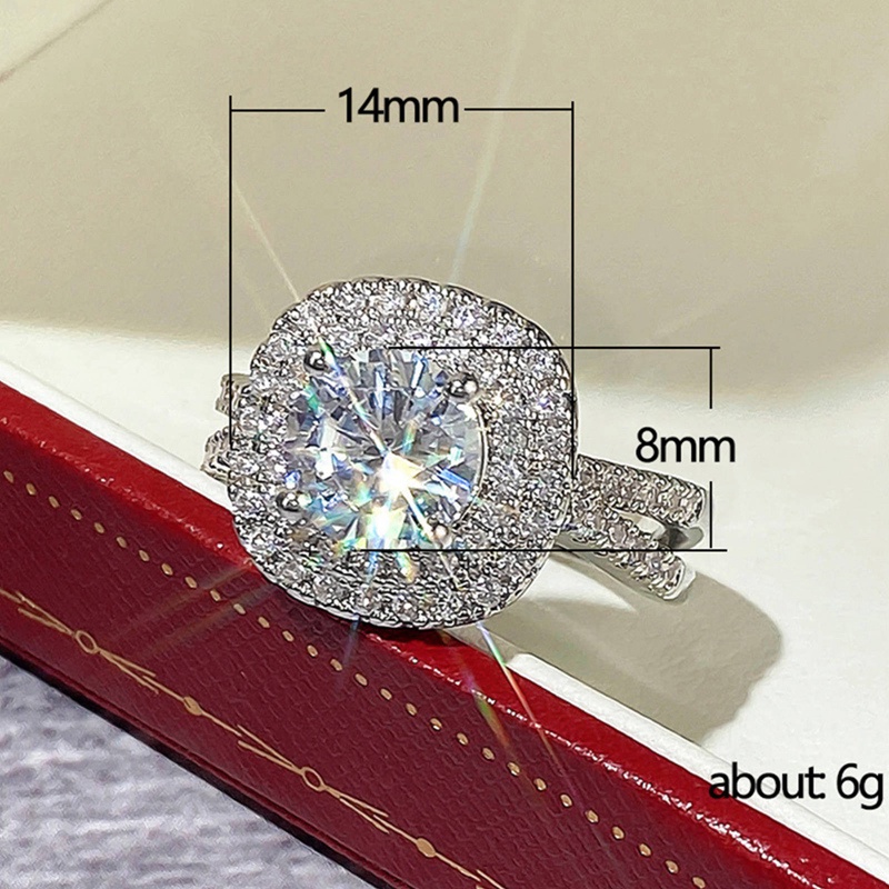 Cincin Pernikahan Bahan Cubic Zirconia Untuk Wanita