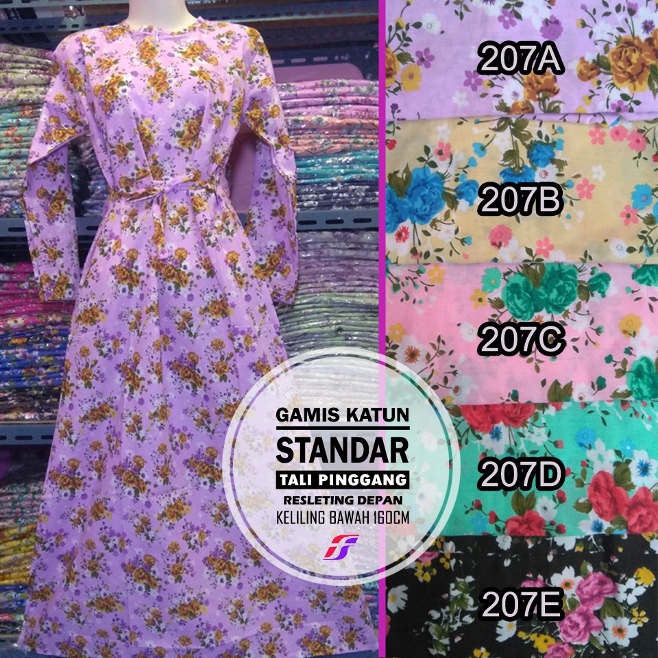  Gamis  katun jepang lokal 1 Pilih motif Shopee Indonesia