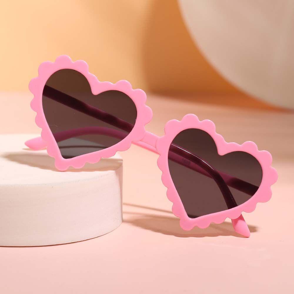 Mxbeauty Heart Kids Sunglasses Lovely Girls Kacamata Matahari Cinta Hati Lucu Pelindung Mata Anak Sunglasses