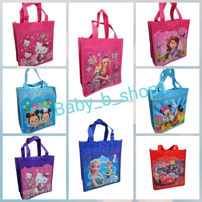 

Tas Goodiebag tenteng kulit jeruk Import karakter - Tas hadiah ulang tahun M - L