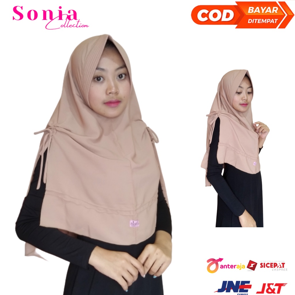 Jilbab Instan Maryam Pad Tali samping dan Hijab serut pita Hijab Instan premium Hijab Instan Khimar 
