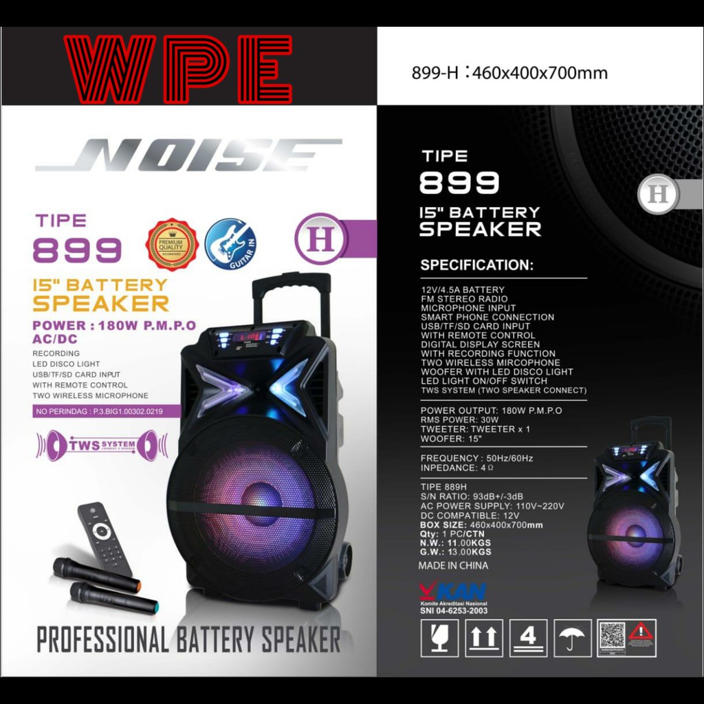Speaker Portable Wireless Meeting Noise 899 H Original 15 inch
