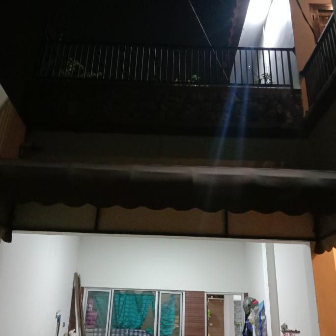 Kanopi Kain Stengah Lingkaran Penahan Air Hujan Dan Sinar Matahari