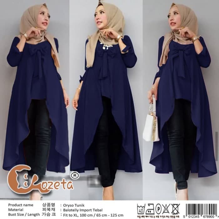 BAJU MUSLIM WANITA TUNIK JUMBO ORYSO TUNIK PINGUIN LEXOIR - Hijau