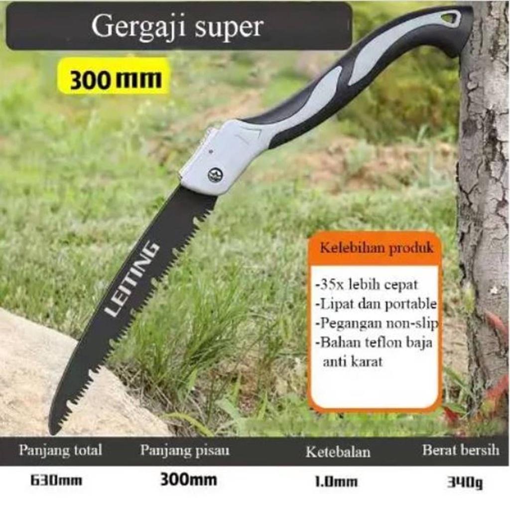 P2 GERGAJI POTONG KAYU TRIPLEK BONSAI SUPER TAJAM LIPAT UKIR MINI GENGGAM PORTABLE ORIGINAL GERGAJI