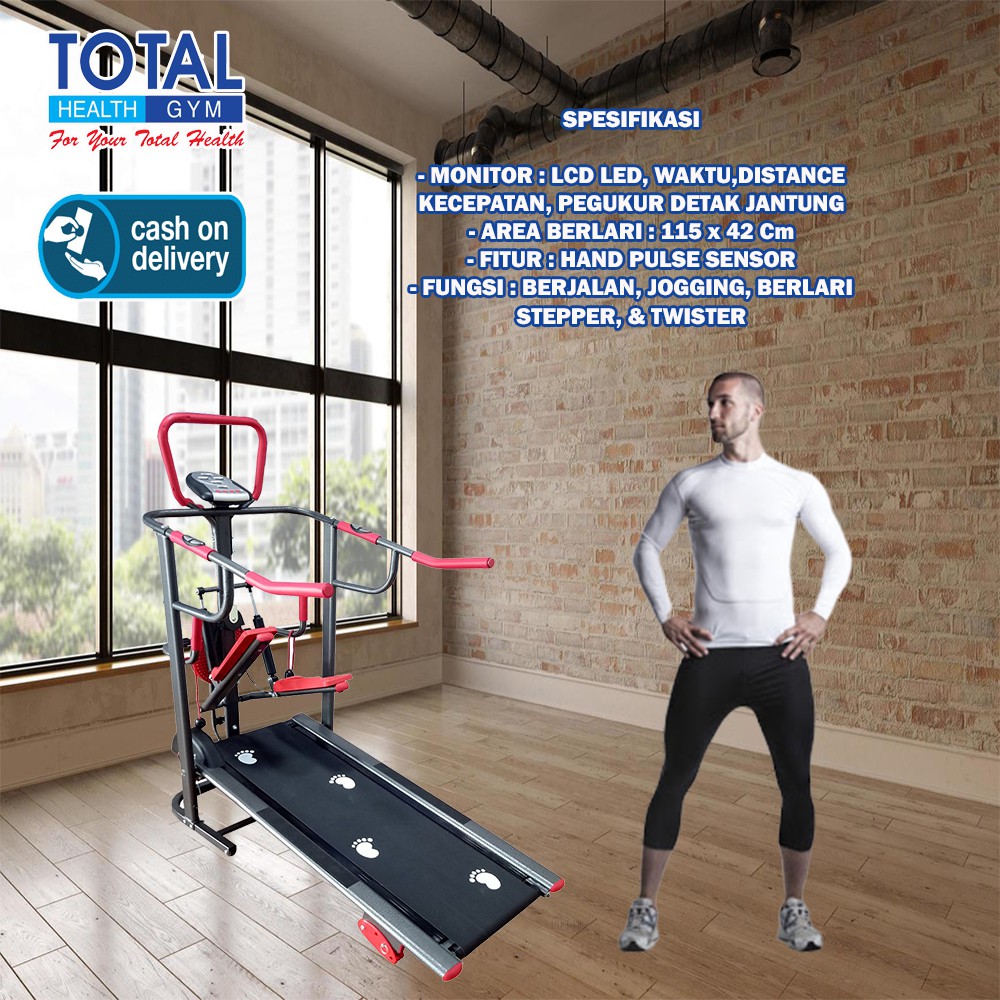 treadmill - treadmill manual tl 003 - tredmill - treatmill alat olahraga - treadmill lipat tl003 - t