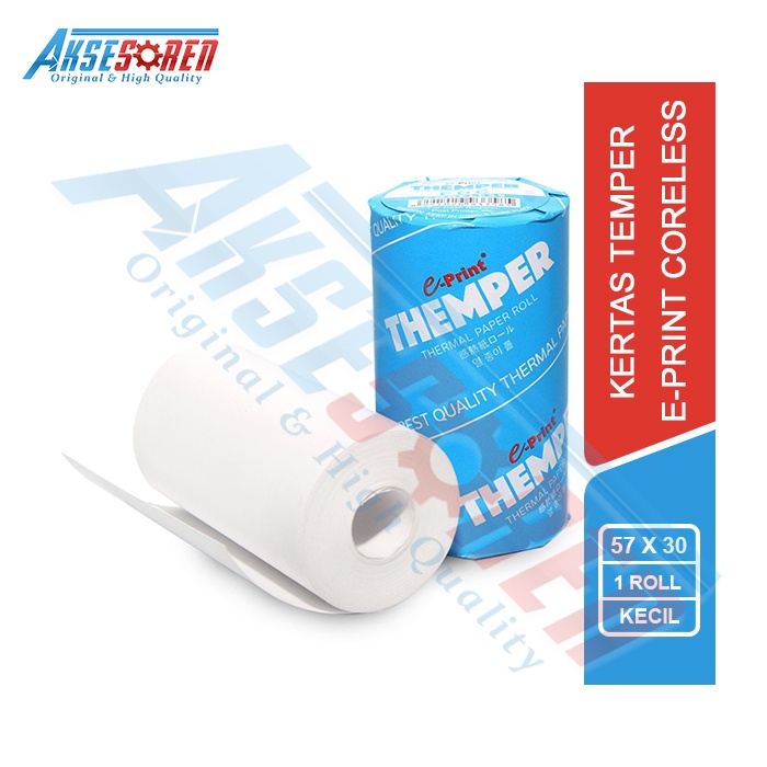 

Kertas Kasir Thermal Paper Roll Coreless E-Print [57 x 30 mm] / Themper Struk Pembayaran / Kertas Struk Belanja / Kertas Nota Print Bluetooth / Kertas Termal
