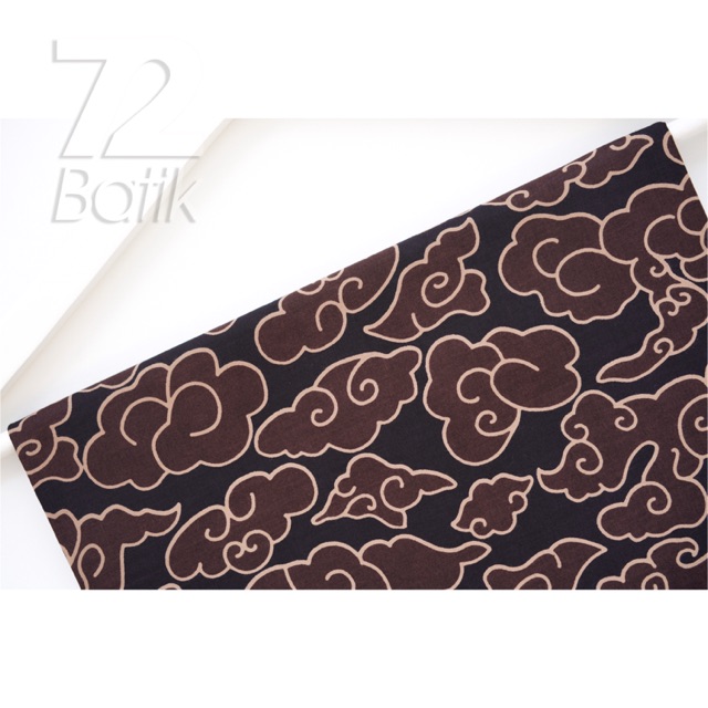 KAIN BATIK PREMIUM Bahan Katun Motif Mega Mendung Warna Coklat Choklat Cokelat Hitam 727324 Cap 72 Jarik Jarit Samping Kebat Panjang Batik Katun Modern Premium Bahan Seragam Batik Pernikahan Kantor Keluarga Murah Kamen Jadi Batik Bali Lembaran