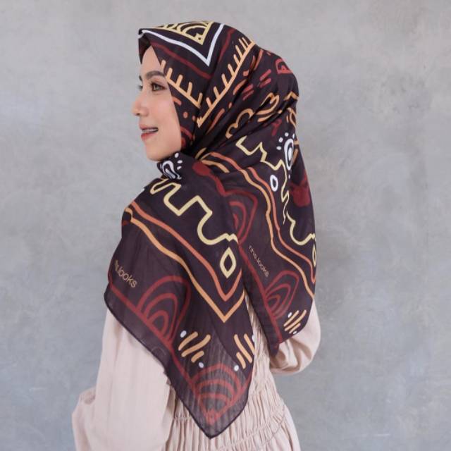 Nhs.looks boho scarf mustard etnik nhs premium voal printing