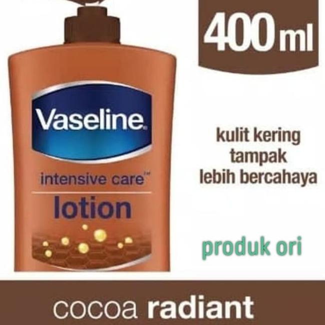 ۞ Vaseline Hand Body Lotion Cocoa Radiant 400 ml with pump ori ✴