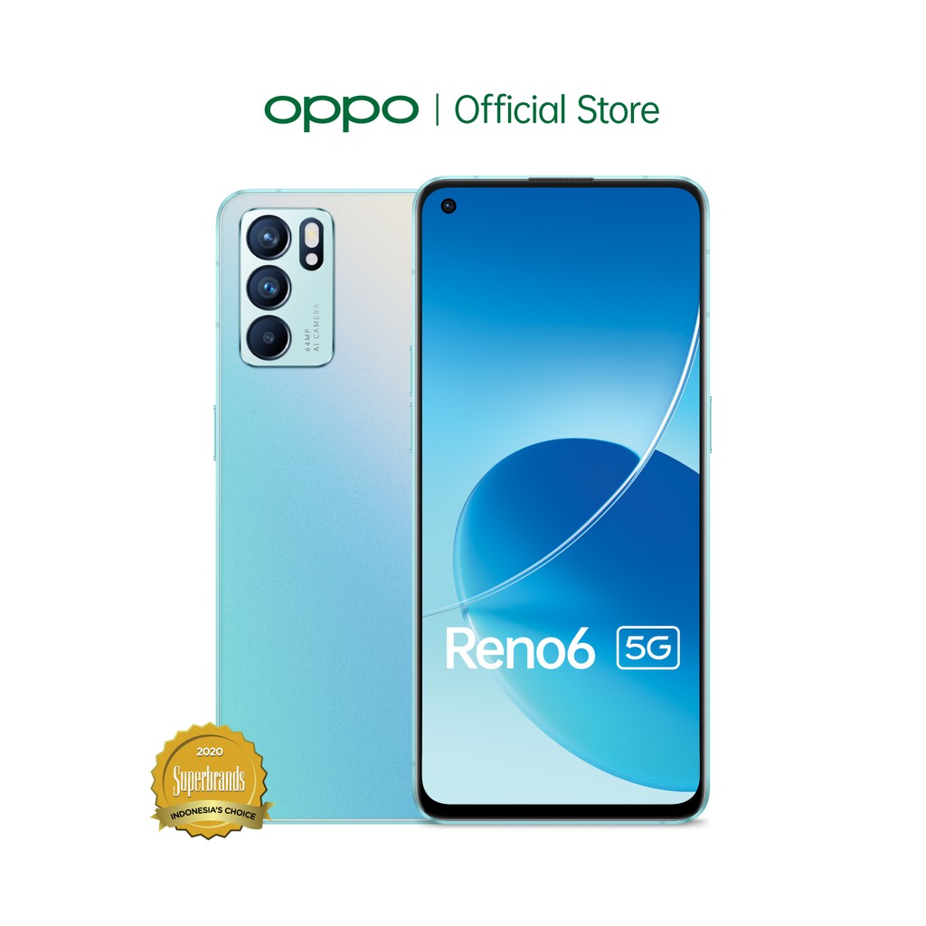 OPPO Reno6 5G 8/128GB [5G Network, AI Highlight Video, 65W SuperVOOC 2.0]-Aurora