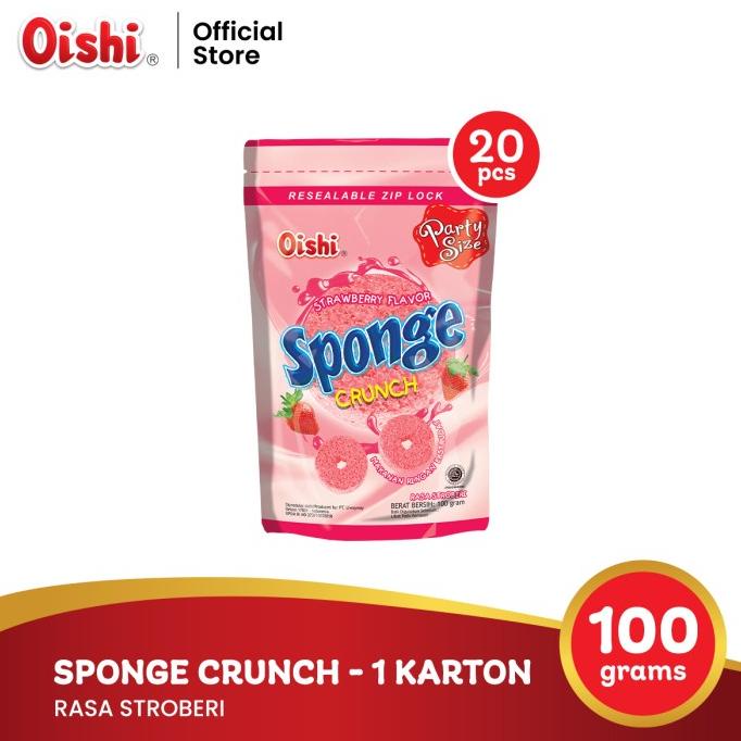 

Sponge Crunch Rasa Stroberi - 1 Karton