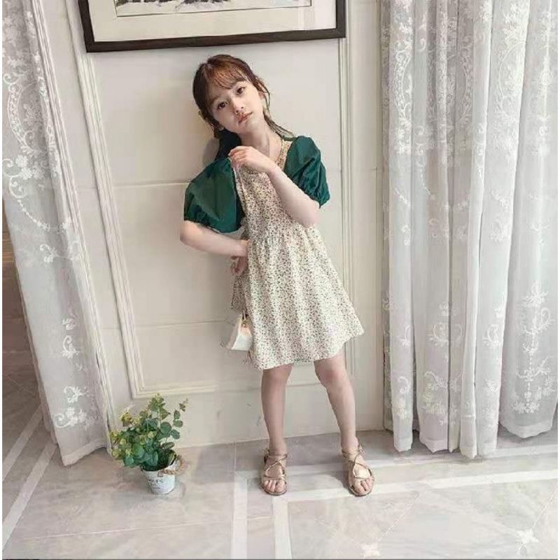 Dress Anak Perempuan Import Abstract Hand Rubba Balloon 3-7 Tahun