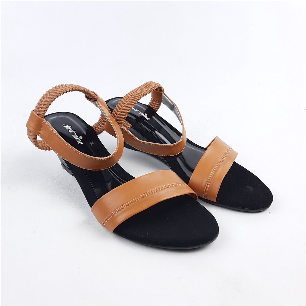 Sandal sepatu wedges wanita Justmine 409 (36-40)