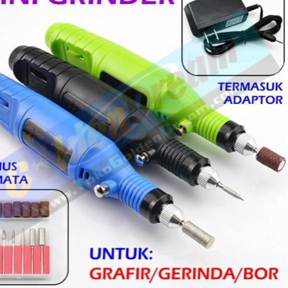 New Mesin Mini Grinder Grafir Bor Potong Gerinda + adaptor DC ,,,,,