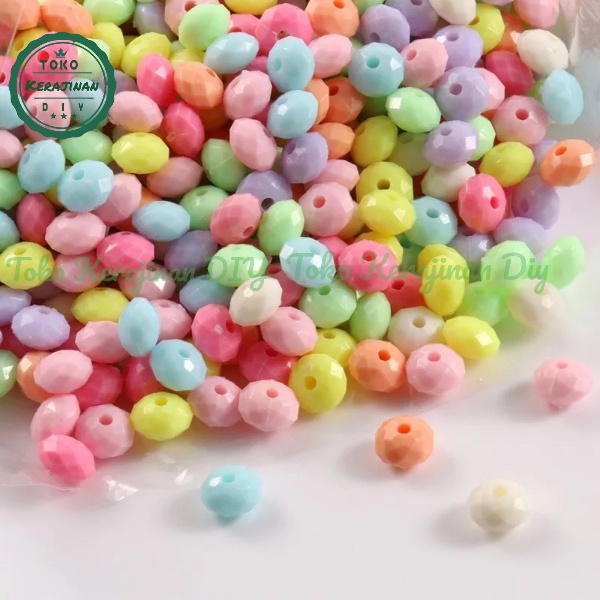 [ 120 Pcs ] Manik Kristal Bakpau 8mm Mote Bakpau Pastel Bahan Meronce