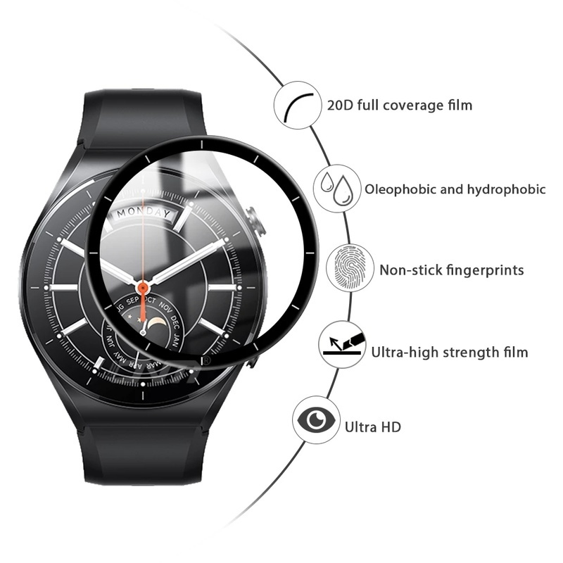 Film Pelindung Layar Full Curved HD Anti Gores Untuk Xiaomi Watch S1