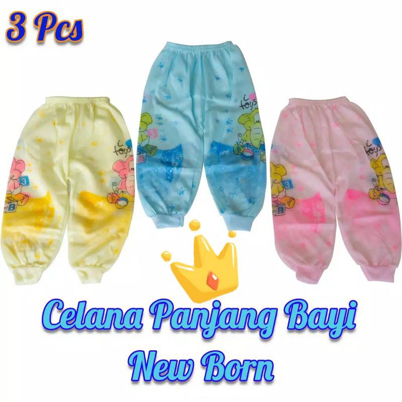 3Pcs Celana panjang bayi Size S