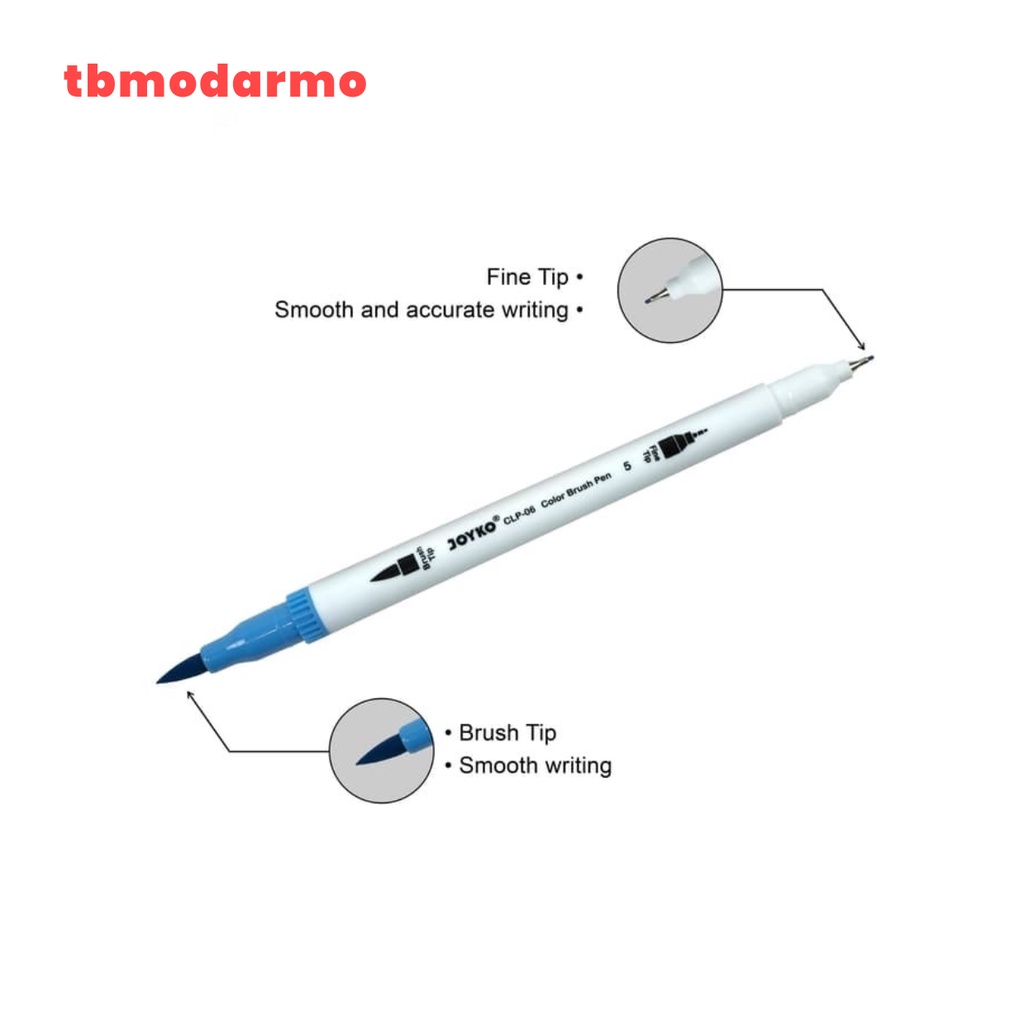 TBMO Color Brush Pen / Pena Kuas Warna Joyko CLP-06 / 12 Warna / Color