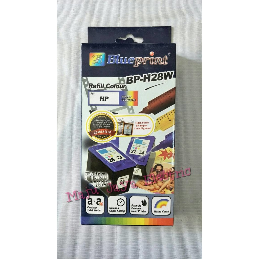 Refill Kit Tinta Suntik Blue Print Colour Warna BP-H28W Printer HP