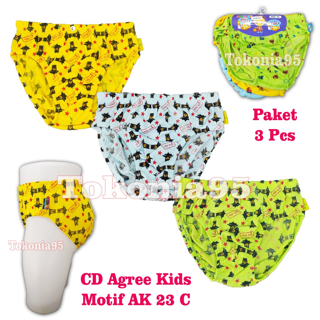 Paket 3 Pcs CD Agree Kids - Celana Dalam Anak Cowok Karakter