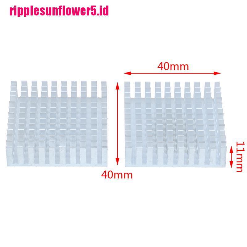 2pcs Radiator heatsink aluminum 40x40 X 11mm Untuk Pendingin cpu