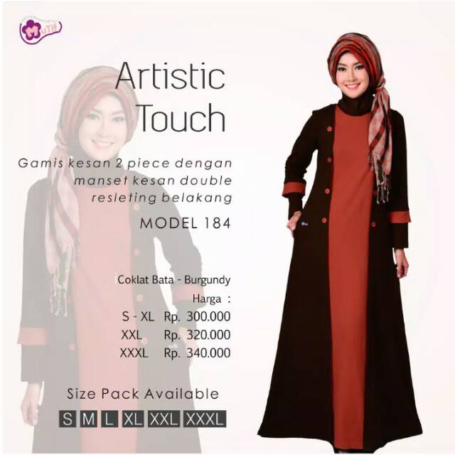 Gamis Mutif 184 coklat copi