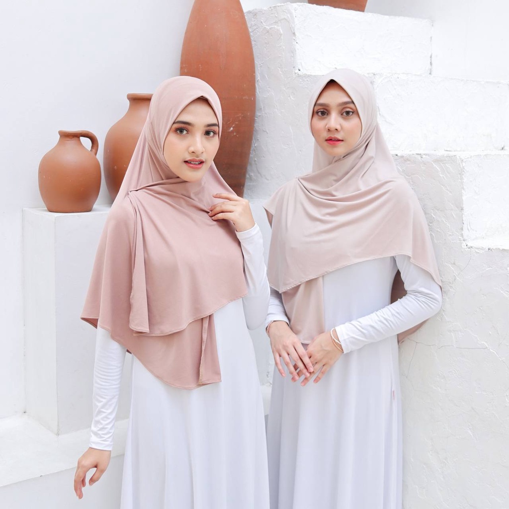 Khimar Jersey Premium Syari Non Pet Jumbo
