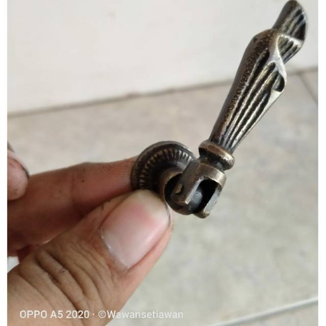 Handle / Tarikan Laci Lemari Jendela Pintu Rumah Kuningan Antik Murah 7.6cm