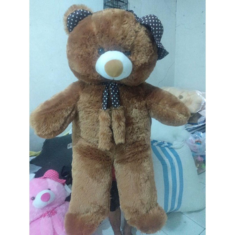 BONEKA TEDDYBEAR JUMBO TOPI SYAL 100CM