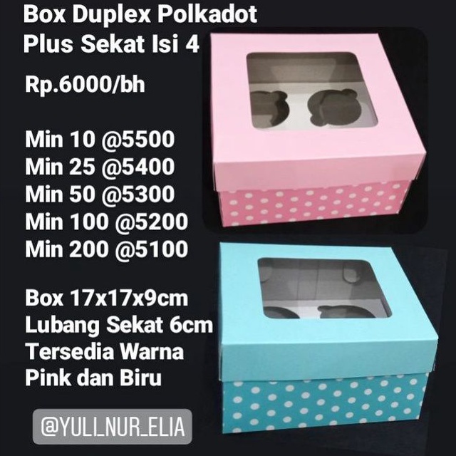 

Box Duplex Polkadot isi 4 uk 17x17x9cm