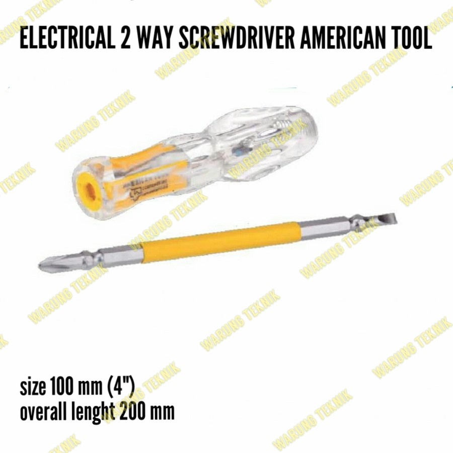 AMERICAN TOOL ELECTRICAL 2 WAY SCREWDRIVER PRO SERIES OBENG TESPEN BOLAK BALIK GAGANG BENING