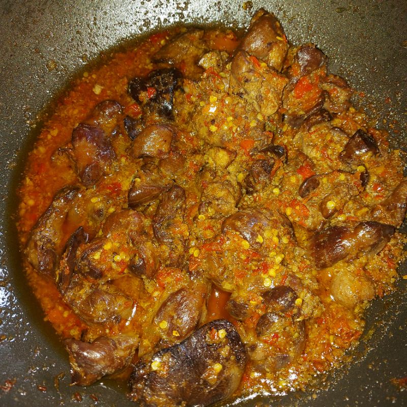 

sambal hati ampela ayam mercon