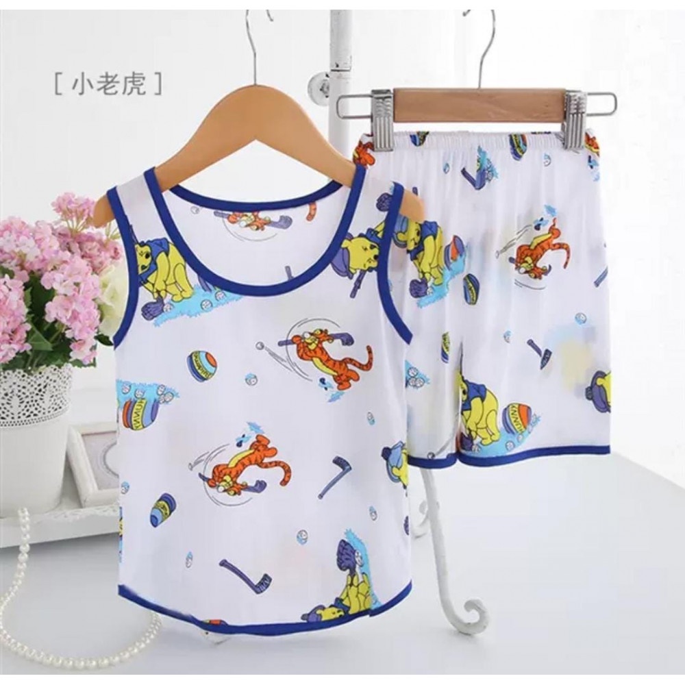 Terlaris Baju Main Anak Laki-Laki Import - Setelan Tiger and Pooh Golf Good 1-2th