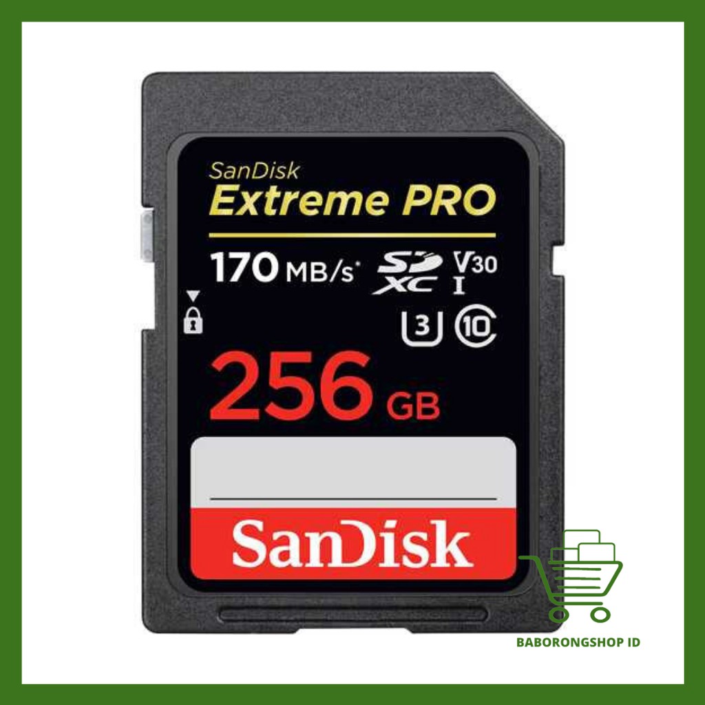 SanDisk SDXC 256GB Extreme Pro Card UHS-I 170MBps | Shopee